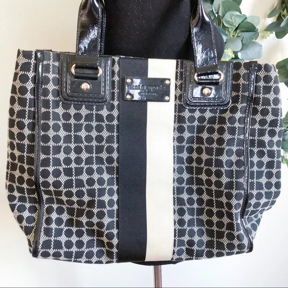 kate spade | geometric dot noel black bag large - Picture 3 of 8